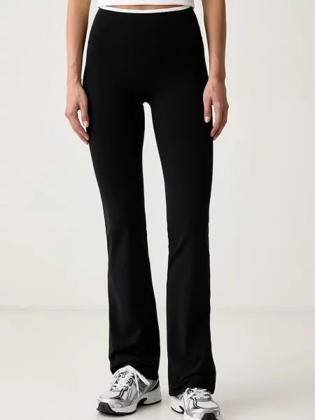 Le Privé legíny VARSITY FLARE černé