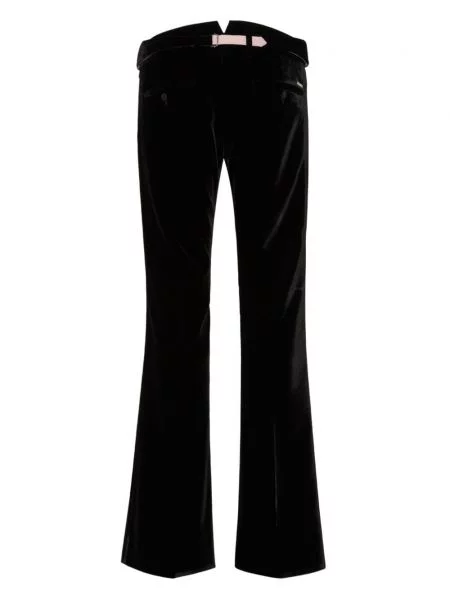 Sametové kalhoty Dsquared2 černé