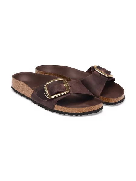 Кожаные шлепанцы Birkenstock с пряжкой