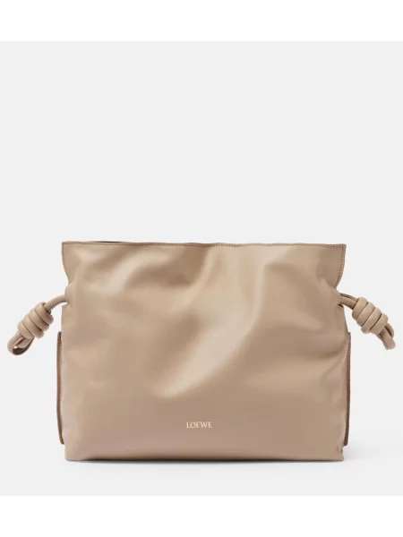 Usnjena pisemska torbica Loewe bež