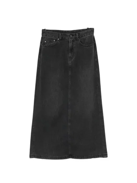 Fustă din denim Jnby în linie A negru