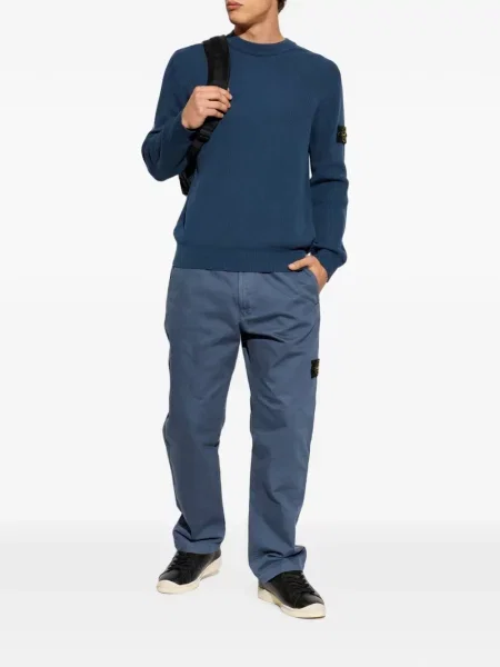 Pulover Stone Island cu strasuri albastru