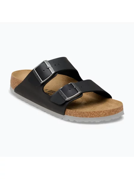 Birkenstock bőr papucs Arizona fekete