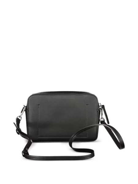 Bőr crossbody táska Calvin Klein fekete