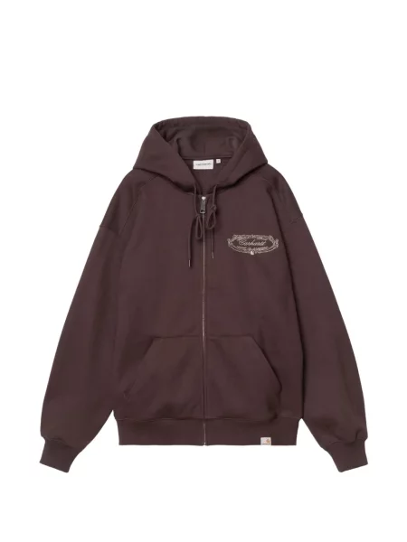 Μπουφάν Carhartt Wip με κουκούλα καφέ