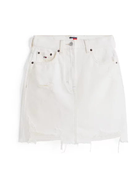 Tommy Jeans Fustă denim alb