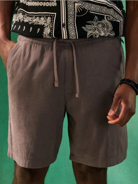 Sinsay Szorty z domieszką lnu szary