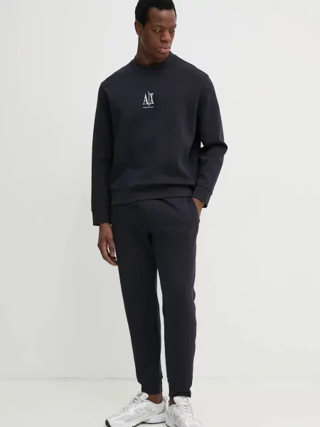 Спортивні штани Armani Exchange однотонні синій