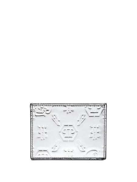 Portofel Philipp Plein din piele argintiu