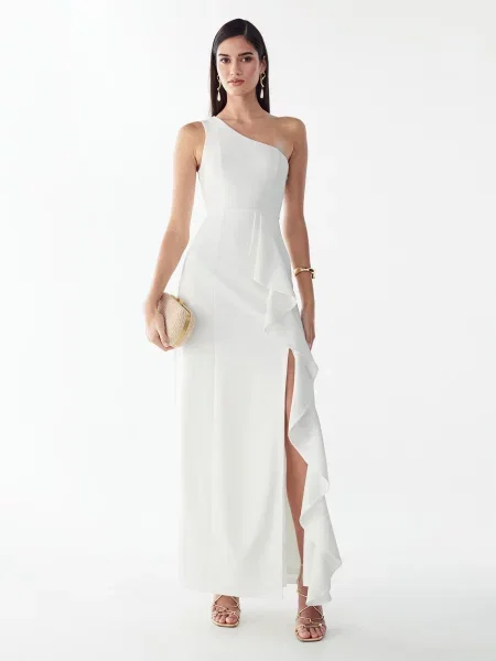 BWLDR Βραδινό φόρεμα CATIA DRESS' λευκό