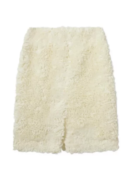Fusta mini The Garment cu volane alb