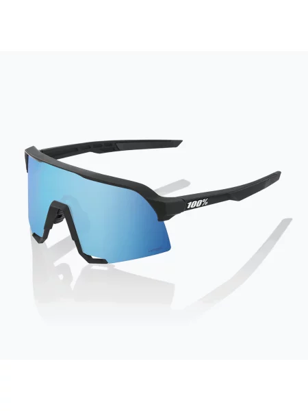 Слънчеви очила S3 матово черно/хипер синьо многослойно огледало черно