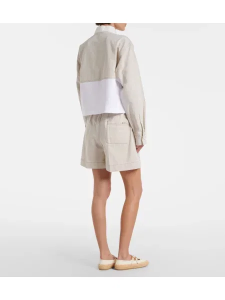 Pantaloni scurți Prada de in bej