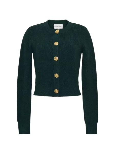 Cardigan Cara Cara cu model floral verde