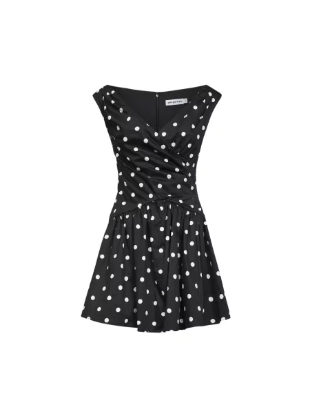 Mała mały sukienka mini Self-portrait w grochy czarna
