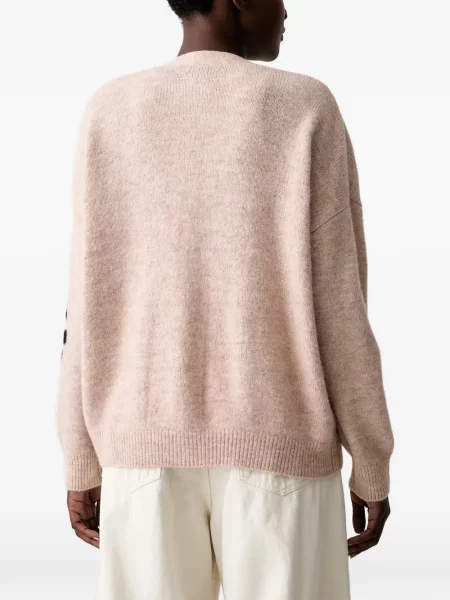 Φλοράλ πλεκτή ζακέτα Scotch & Soda ροζ