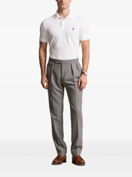 Siuvinėtos zomšinės pledinės maudymosi kelnaitės Polo Ralph Lauren mėlyna
