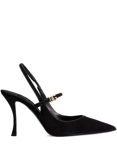 Pantofi cu toc Dolce & Gabbana slingback negru