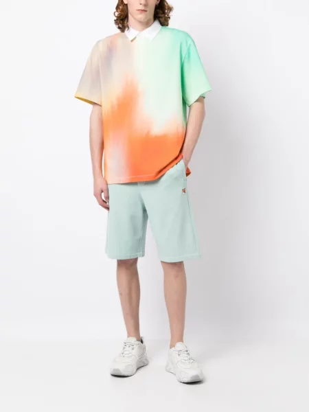 Šortai Maison Kitsuné su autografu žalia