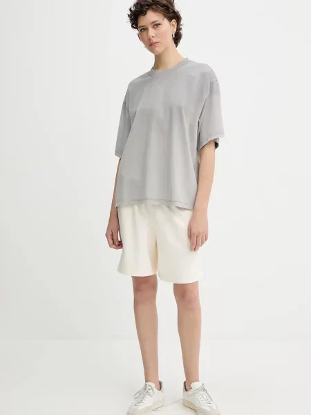 Шорти Gestuz однотонна висока посадка білий