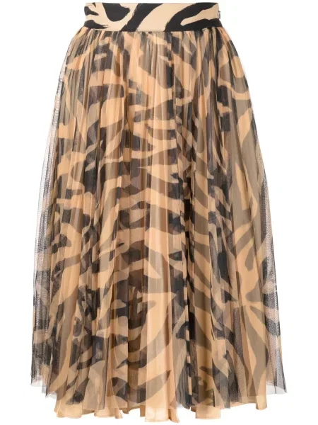 Spódnica Off-white z nadrukiem w zebrę dzwony biała