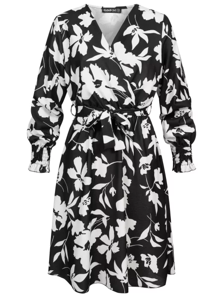 Rochie negru alb
