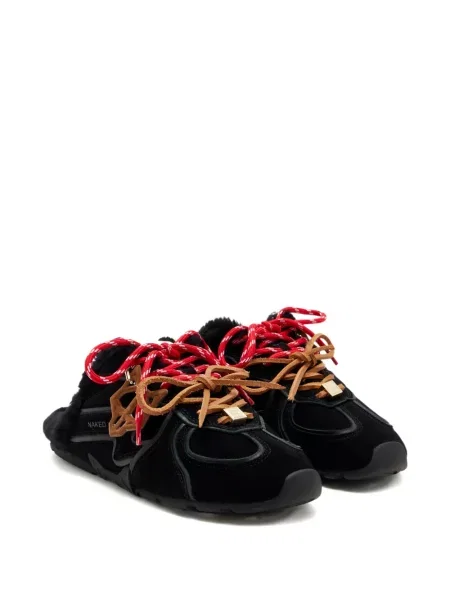 Sneakerși Naked Wolfe cu șireturi din dantelă negru