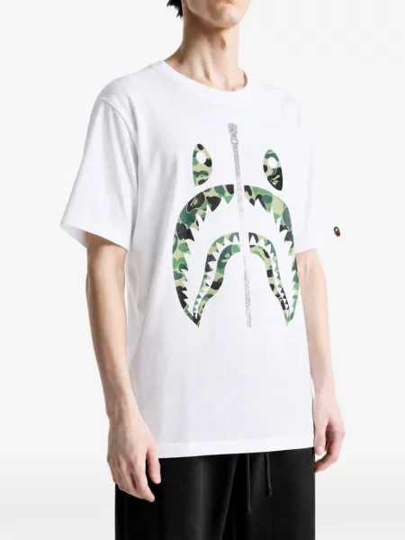 Tricou A Bathing Ape® cu imagine alb