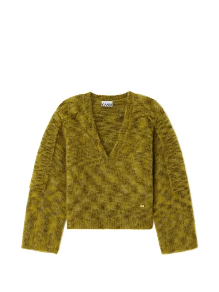 Pulover Ganni de mohair verde