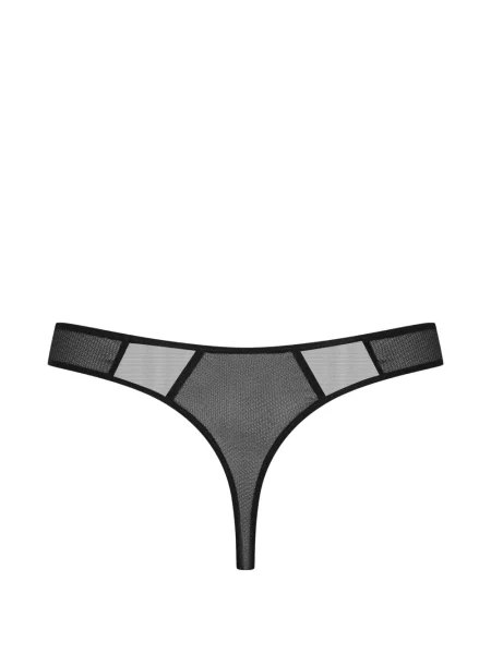 Chiloți tanga Maison Close plasă negru