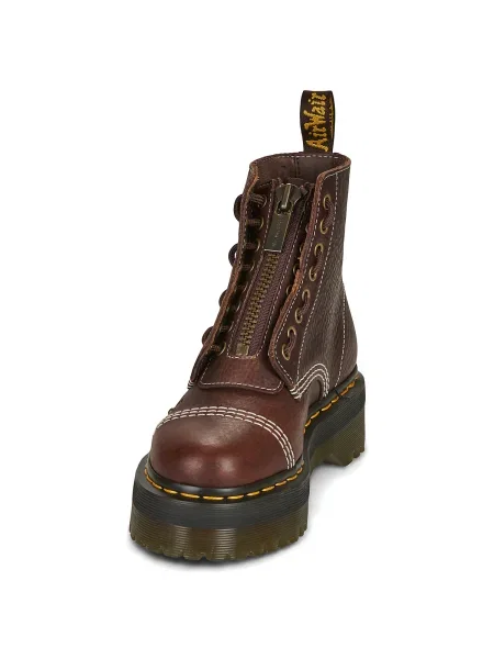 Pantofi Dr. Martens din piele cu model floral maro