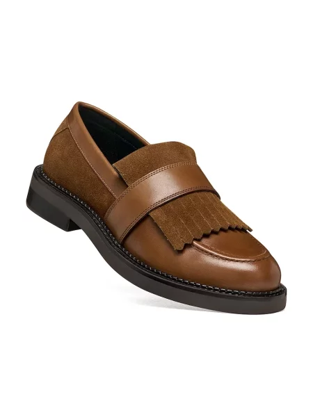 Geox loaferji usnjeni D SERILDA rjava