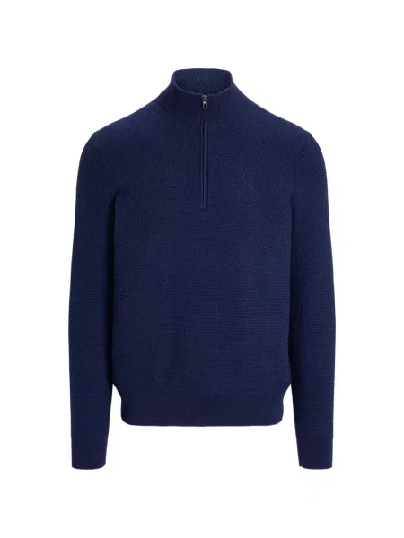 Pulover Rlx Ralph Lauren de jumătate de fermoar albastru