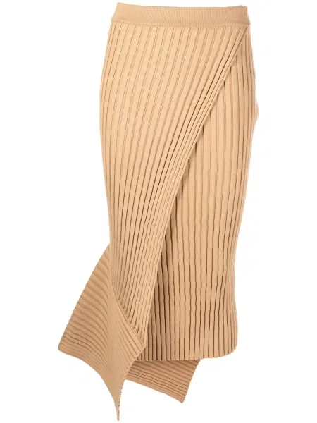 Fustă Stella Mccartney tricotate maro