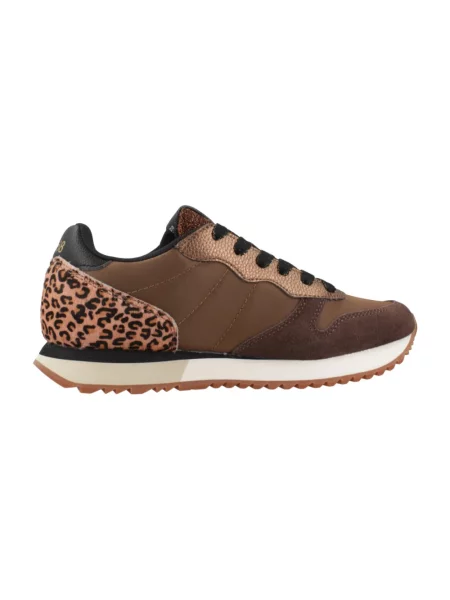 Sneakersy Sun68 brązowe