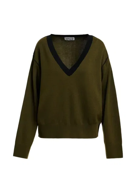 Tricou Essentiel Antwerp cu decolteu în V verde