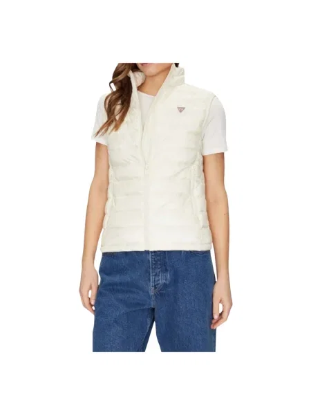 Guess Kurtki Kobieta M Kamizelka Puchowa Wiosna/Lato biały