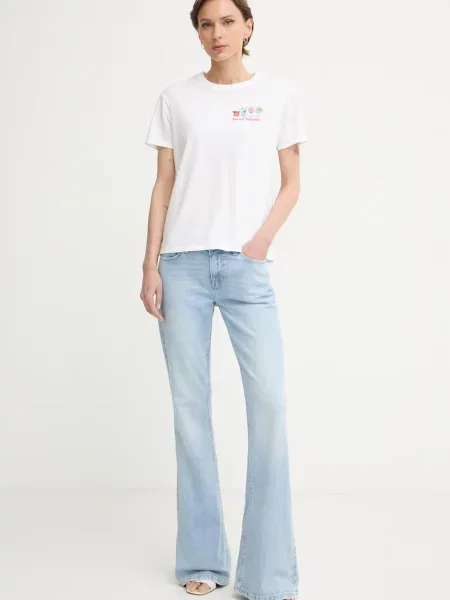 Guess blugi evazați de damă albastru