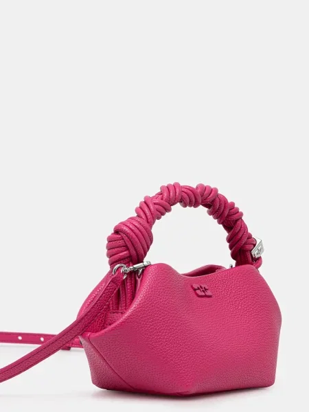 GANNI Bou Mini torebka crossbody z imitacji skóry różowa