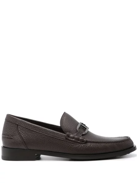 Pantofi loafer Fendi din piele maro