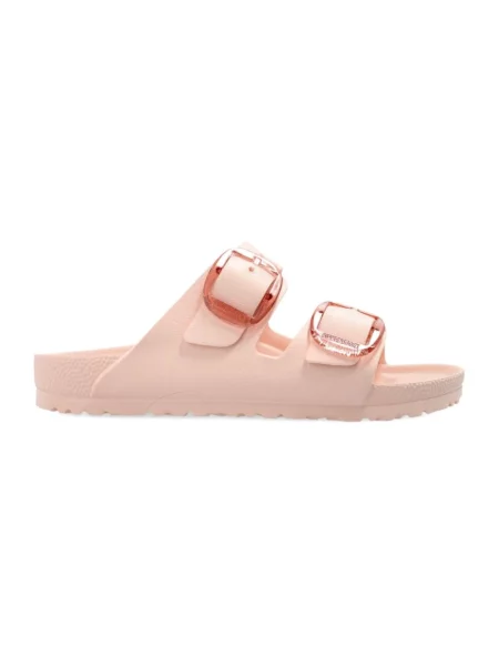Klapki Birkenstock na sprzączkę różowe