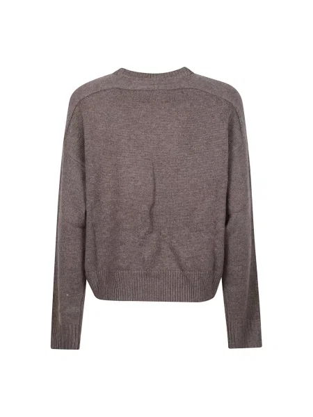 Sweter Loulou De Saison wełniany brązowy
