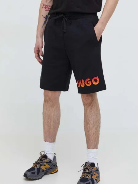 HUGO Rövidnadrág Dinque fekete