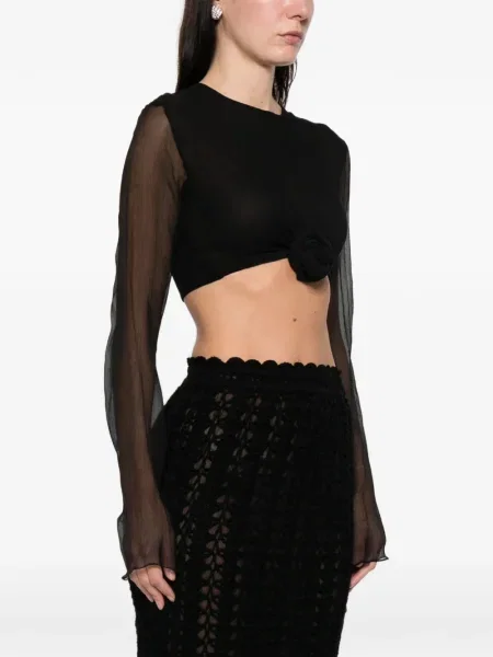 Top Atu Body Couture lung negru