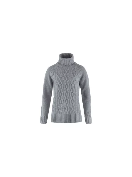 Fjällräven Övik Cable Knit Roller Neck W Kobiety Bluzy i bluzy z kapturem Fjällräven Size: L szary