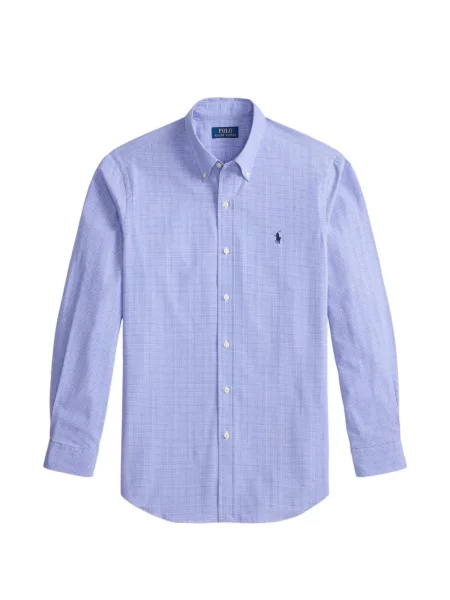 Șapcă Polo Ralph Lauren în carouri cu autograf din țesătură twill roșu