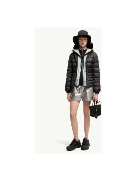 Shopperka Moncler skórzana z logo czarna