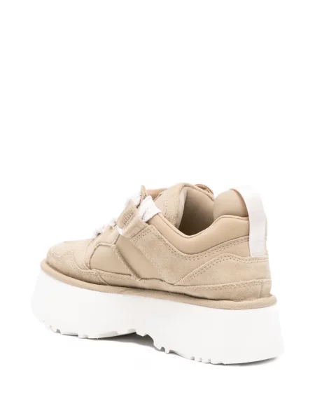 Sneakerși Ugg cu șireturi cu platformă din dantelă