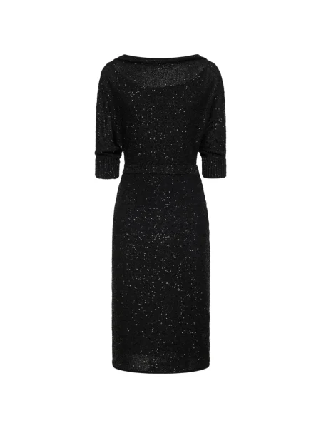 Rochie midi Max Mara cu paiete până la genunchi de costum negru