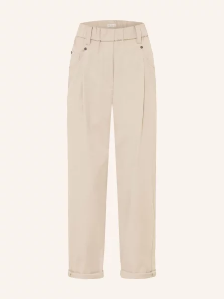 Brunello Cucinelli Spodnie beige beżowe